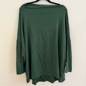 Bryn Walker Women's Oversized Hunter Green Long Sleeve Tunic L